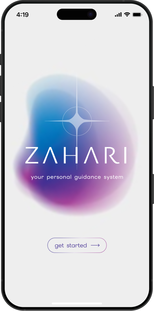 Zahari product concept on a phone